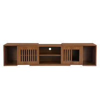 Meuble TV pour chat Meuble TV extensible Meuble TV cache litière, Meuble respectueux des chats, Moderne du milieu du siècle, Noyer-ModernLuxe