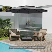 Costway Parasol déporté 3 niveaux 3 m avec évent Parasol de marché grand format pour extérieur Pare-soleil marron/turquoise/bleu marine/beige/gris/rouge/noir