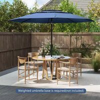 Costway Parasol déporté 3 niveaux 3 m avec évent Parasol de marché grand format pour extérieur Pare-soleil marron/turquoise/bleu marine/beige/gris/rouge/noir