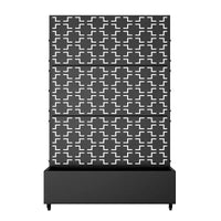 Bac de plantation rectangulaire en metal noir 1 pièce avec structure de grimpe