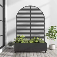 1 pièce de 181,28 cm H x 118,87 cm L, arche en métal noir, jardinière extérieure avec cadre d'escalade, panneau décoratif artistique