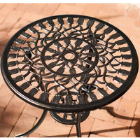 Christopher Knight Home Nassau Ensemble bistro d'extérieur style vintage en aluminium moulé avec tulipes