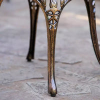 Christopher Knight Home Nassau Ensemble bistro d'extérieur style vintage en aluminium moulé avec tulipes