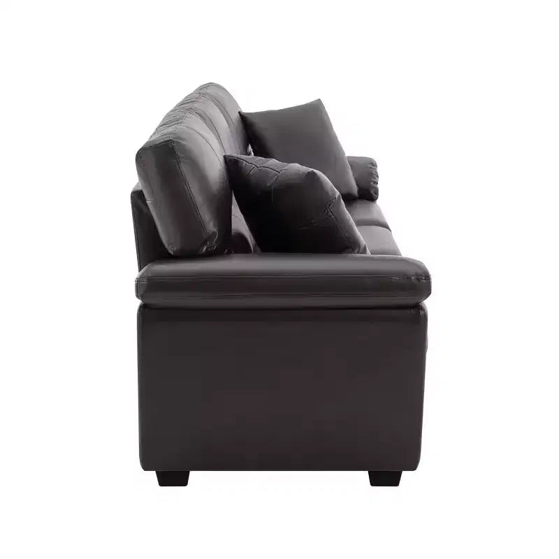 Canapé et fauteuil en similicuir, canapé au confort ultime pour salon-Morden Fort
