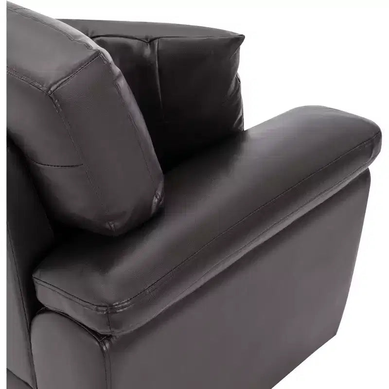 Canapé et fauteuil en similicuir, canapé au confort ultime pour salon-Morden Fort