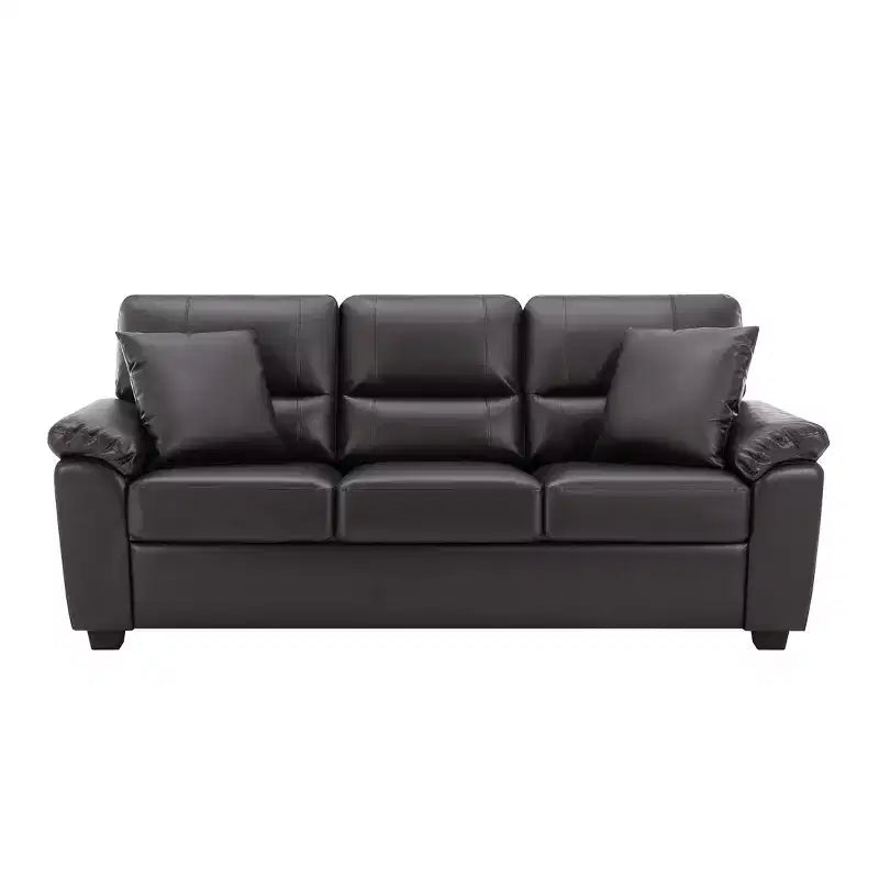 Canapé et fauteuil en similicuir, canapé au confort ultime pour salon-Morden Fort