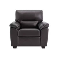Canapé et fauteuil en similicuir, canapé au confort ultime pour salon-Morden Fort