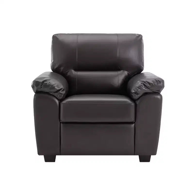 Canapé et fauteuil en similicuir, canapé au confort ultime pour salon-Morden Fort