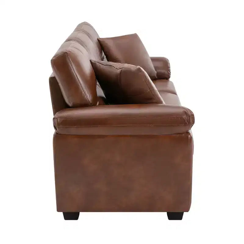 Canapé et fauteuil en similicuir, canapé au confort ultime pour salon-Morden Fort