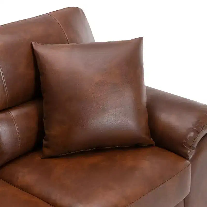 Canapé et fauteuil en similicuir, canapé au confort ultime pour salon-Morden Fort
