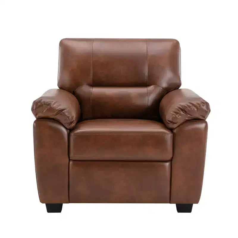 Canapé et fauteuil en similicuir, canapé au confort ultime pour salon-Morden Fort