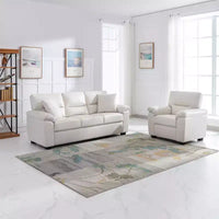 Canapé et fauteuil en similicuir, canapé au confort ultime pour salon-Morden Fort