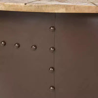 Christopher Knight Home Algonac table basse de rangement industrielle moderne faite main en bois de manguier et fer, naturel