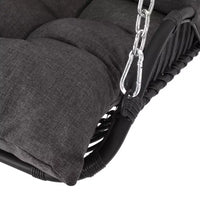 Banc balançoire de porche en osier Arruda de Christopher Knight Home avec coussins