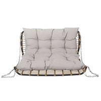 Banc balançoire de porche en osier Arruda de Christopher Knight Home avec coussins