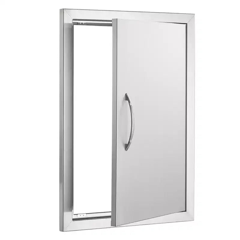 Porte d'accès pour barbecue VEVOR, porte de cuisine extérieure simple de 17W x 24H pouces, porte encastrée en acier inoxydable, porte verticale murale avec poignée