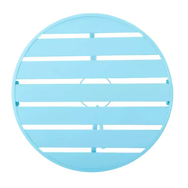 Christopher Knight Home Timotha Ensemble de bistro de terrasse rond moderne en métal 3 pièces avec conception à lattes ouvertes