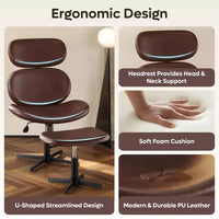 Chaise de bureau pivotante Bestier avec pouf, chaise de bureau inclinable avec dossier haut et appui-tête réglables, chaise de jeu ergonomique en PU