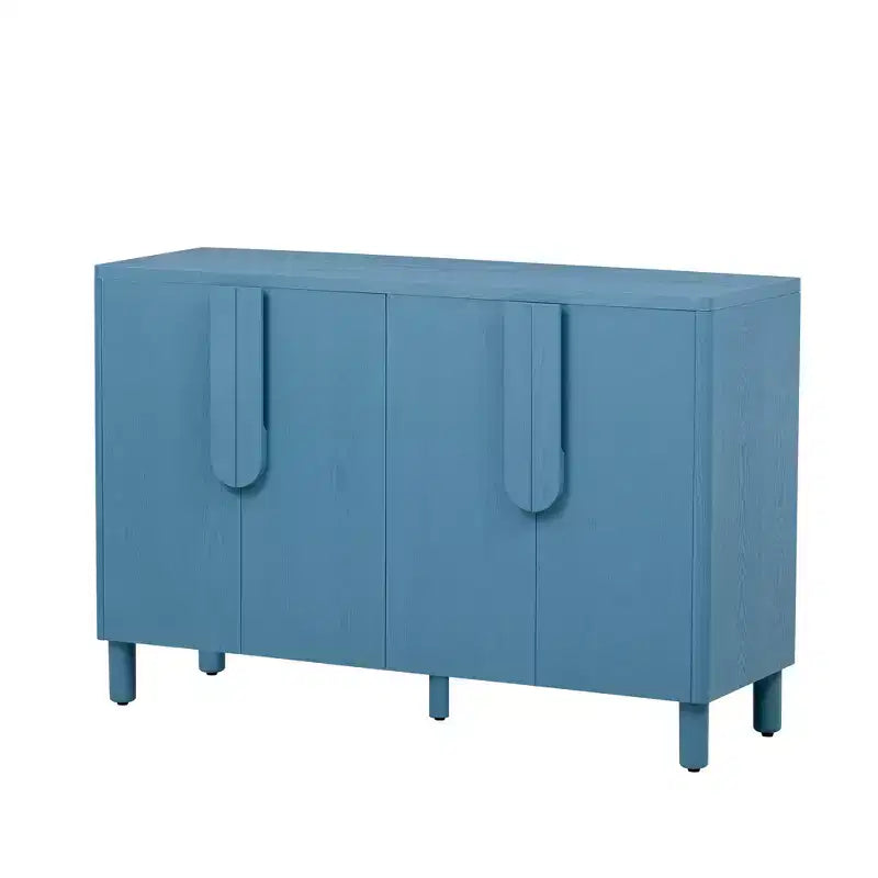 Buffet 4 portes avec rangement, desserte en bois avec poignées et étagères réglables