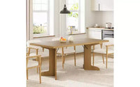 71 Grande table à manger pour 6 à 8 personnes, table de salle à manger moderne avec pieds en bois uniques, table à manger rectangulaire pour cuisine, salle à manger et salon
