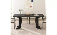 71 Grande table à manger pour 6 à 8 personnes, table de salle à manger moderne avec pieds en bois uniques, table à manger rectangulaire pour cuisine, salle à manger et salon