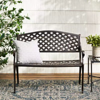 Banc d'extérieur Cozumel Christopher Knight Home en aluminium moulé de 40,75 po, cuivre brillant