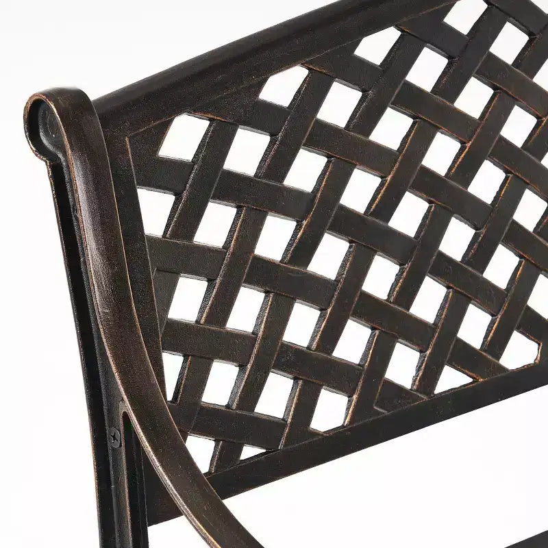 Banc d'extérieur Cozumel Christopher Knight Home en aluminium moulé de 40,75 po, cuivre brillant