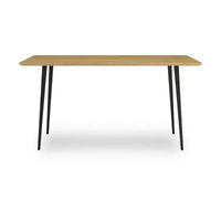 Table à manger rectangulaire moderne Gretlynn de Signature Design by Ashley - Bois clair naturel avec pieds en métal noir - 6 places