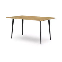 Table à manger rectangulaire moderne Gretlynn de Signature Design by Ashley - Bois clair naturel avec pieds en métal noir - 6 places