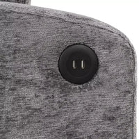 61.6 Canapé-lit convertible moderne en chenille avec ports USB, porte-gobelets et dossier réglable pour salon, appartement