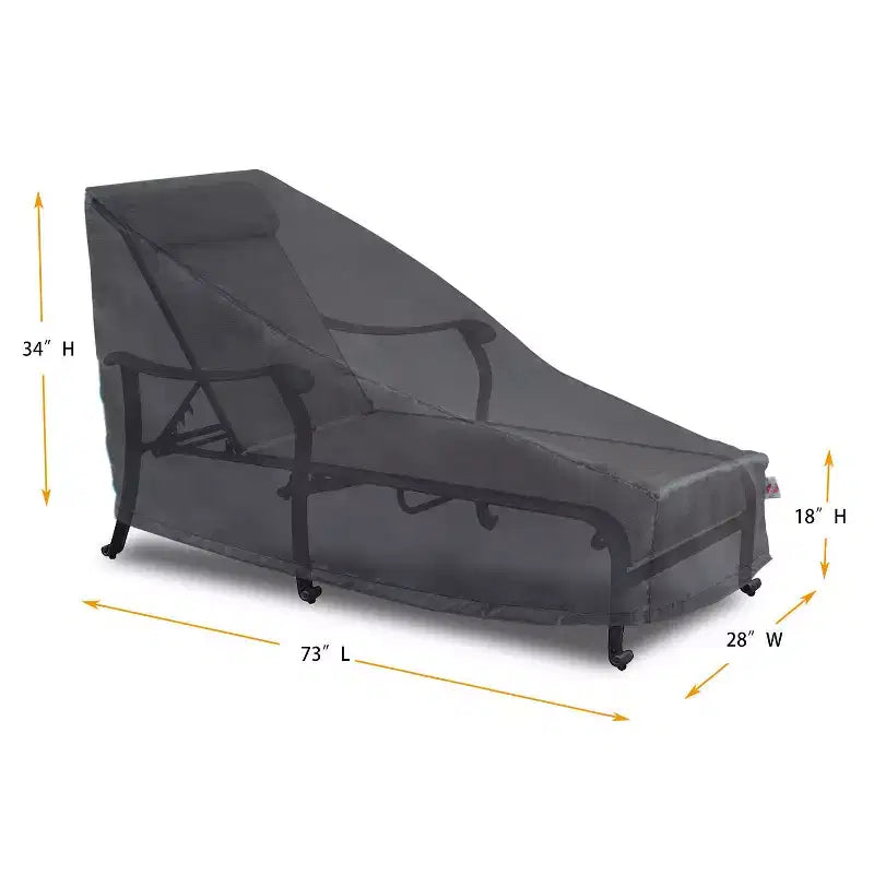 Housse de chaise longue Summerset Shield Protection ultime pour votre mobilier d'extérieur 73 x 28 x 18/22.5/37 Mercury