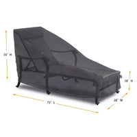 Housse de chaise longue Summerset Shield Protection ultime pour votre mobilier d'extérieur 73 x 28 x 18/22.5/37 Mercury