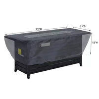 Protection ultime pour votre mobilier d'extérieur Summerset Shield Fire Pit Cover Rectangle Mercury