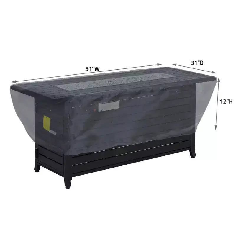 Protection ultime pour votre mobilier d'extérieur Summerset Shield Fire Pit Cover Rectangle Mercury
