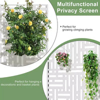 Panneau d'art decoratif en metal brun pour extérieur 1 pièce 46,8 po l x 71,37 po H, ecran de jardin d'extérieur