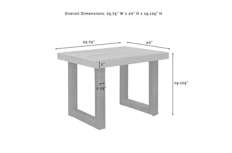HomeStock Beaufort Table d'extérieur en osier - brun