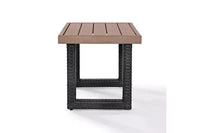 HomeStock Beaufort Table d'extérieur en osier - brun