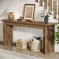 Lantine table sofa extra-longue 70.9 pouces, table sofa pour salon