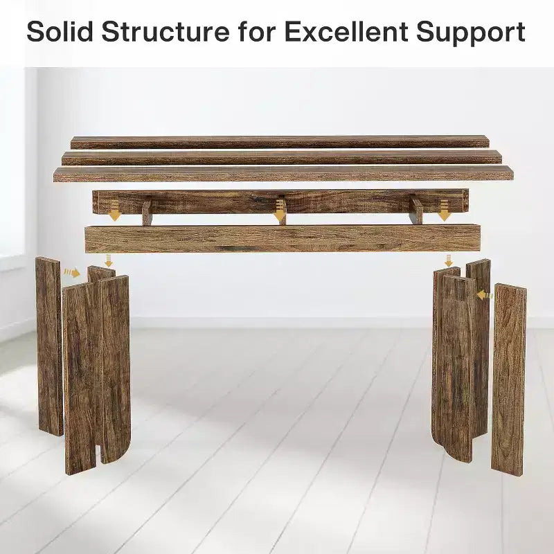 Lantine table sofa extra-longue 70.9 pouces, table sofa pour salon