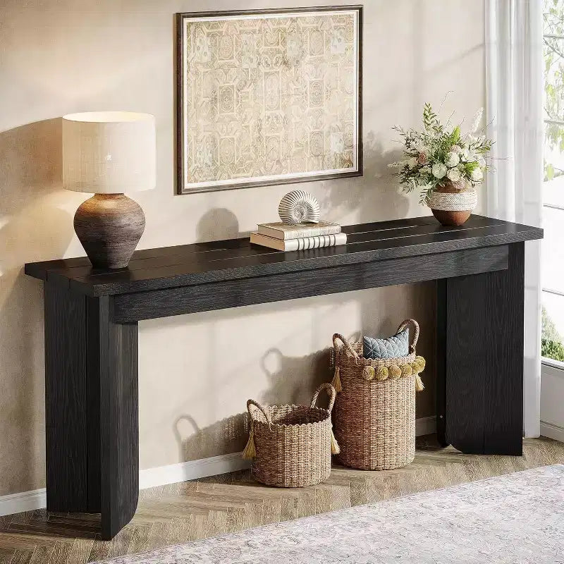 Lantine table sofa extra-longue 70.9 pouces, table sofa pour salon