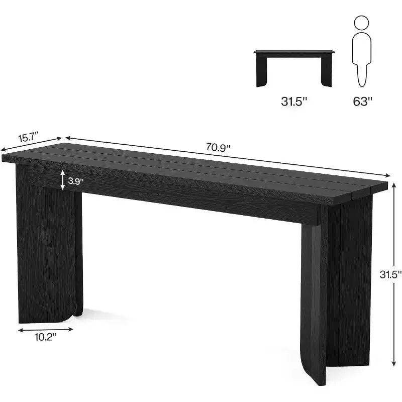 Lantine table sofa extra-longue 70.9 pouces, table sofa pour salon