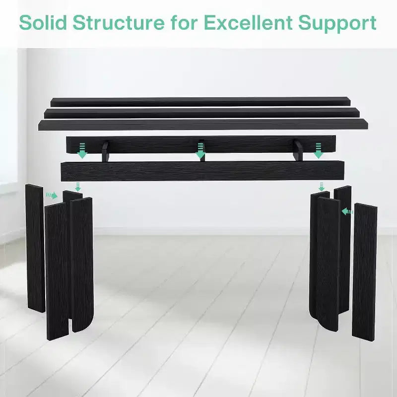 Lantine table sofa extra-longue 70.9 pouces, table sofa pour salon