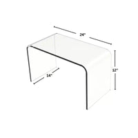Table d'appoint en acrylique Lavish Home, Table d'appoint en C polyvalente, Support pour ordinateur portable, Meuble moderne pour salon, chambre et bureau