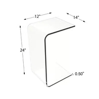 Table d'appoint en acrylique Lavish Home, Table d'appoint en C polyvalente, Support pour ordinateur portable, Meuble moderne pour salon, chambre et bureau