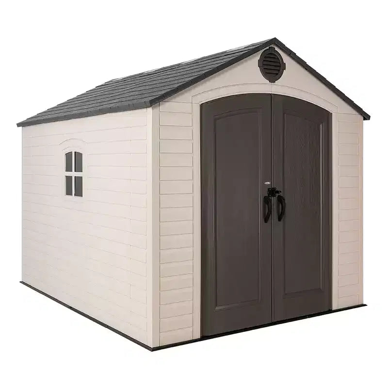 Abri de rangement d'extérieur Lifetime 8 pi x 10 pi, beige (60371)