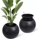 10.2 H x 13.5 Dia (10 Opening) Round Self-Watering Indoor Plant Pots with Drainage & Water Level Monitor, White Dot Design