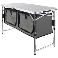 Table de cuisine de camping VEVOR, table de camping pliante à montage rapide avec sac de transport, 3 hauteurs réglables, table de camping en MDF