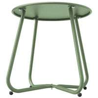 GRANDPATIO Designs Table d'appoint de terrasse en acier, table d'appoint ronde d'extérieur résistante aux intempéries