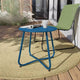 GRANDPATIO Designs Table d'appoint de terrasse en acier, table d'appoint ronde d'extérieur résistante aux intempéries