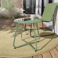 GRANDPATIO Designs Table d'appoint de terrasse en acier, table d'appoint ronde d'extérieur résistante aux intempéries